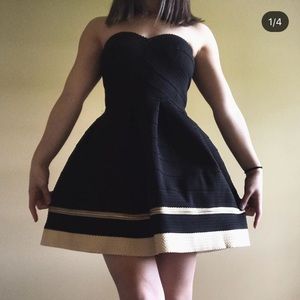 Black and Gold Cupcake Dress